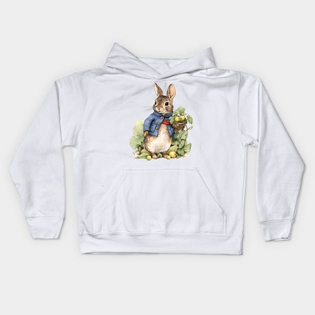 Peter Rabbit Kids Hoodie by VelvetEasel